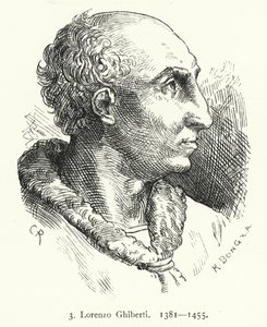 Lorenzo Ghiberti, artista florentino del Renacimiento temprano que diseñó las puertas de bronce del Baptisterio de Florencia de German School