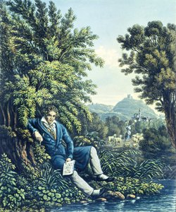 Ludwig van Beethoven junto a un río