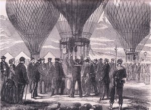 M Gambetta partiendo hacia Tours, Historia de la guerra entre Francia y Alemania de Cassell, publicada por Cassell and Company Limited, c.1890 de German School
