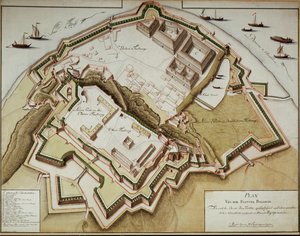 Mapa de la fortaleza de Belgrado tras su conquista por el mariscal de campo Gideon Freiherr von Laudon ...