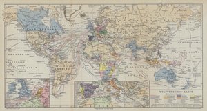 Mapa de rutas marítimas mundiales de German School