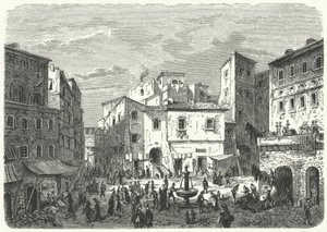 Mercado en el gueto romano de German School