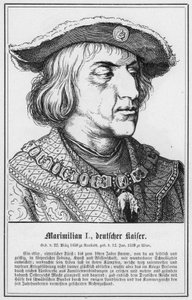 Maximiliano I, Emperador Alemán (grabado) de German School