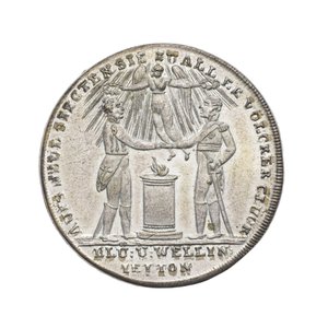Medalla conmemorativa de Wellington y Blücher en Waterloo de German School