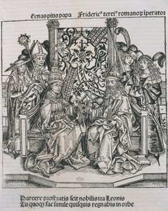 Encuentro entre el Papa Pío II y Federico III, Emperador de Alemania de German School