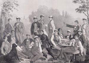 Mensuren o Miembros Estudiantiles de la Sociedad de Duelo en una Excursión de German School