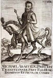 Michael Apafi (1632-90) Príncipe de Transilvania, ilustración de un libro sobre las campañas otomanas en Europa, grabado por Paul Furst (c.1605-66)