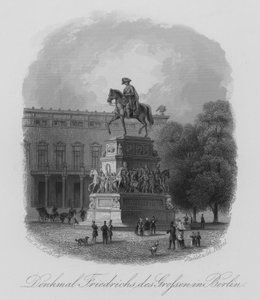 Monumento a Federico el Grande, Berlín (grabado en acero)