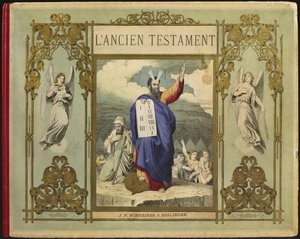 Moisés recibe las tablas de la Ley de Dios en el Monte Sinaí, ilustración de portada de L