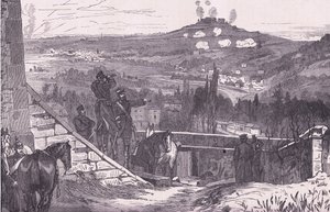 Monte Valerien durante el asedio, Cassells History of the War between France and Germany publicado por Cassell and Company Limited, c.1890 de German School