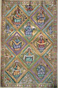 Ms. Czart. 1207 IV, fol.10v La Vida de Cristo según San Mateo, del Evangeliarium de la Catedral de Plock c.1075 de German School