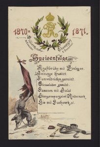 Banquetes de Año Nuevo celebrados por los alemanes ocupantes en Villiers y Champigny, París, 30 de diciembre de 1870 y 2 de enero de 1871 de German School