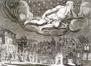 Noche, grabado por Paul Furst (c.1605-66) de German School