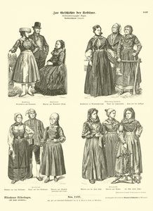 Trajes del norte de Alemania, finales del siglo XIX de German School