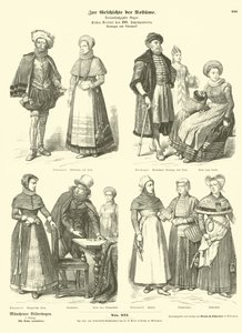 Trajes noruegos y daneses, principios del siglo XVII de German School