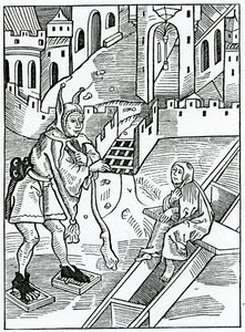 Del desprecio o menosprecio de la Sagrada Escritura, ilustración de la traducción al inglés de Alexander Barclay de 