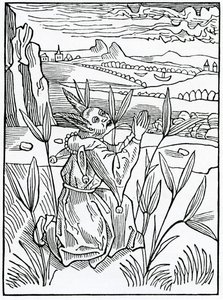 De oraciones, votos y peticiones improductivas y vanas, ilustración de la traducción al inglés de Alexander Barclay de 