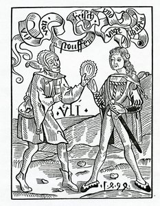 De nuevas modas y vestimentas disfrazadas, ilustración de la traducción al inglés de Alexander Barclay de 