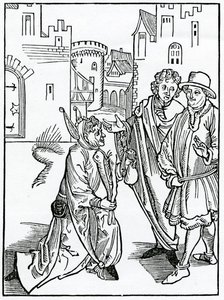 Del desprecio y desdén de la pobreza, ilustración de la traducción al inglés de Alexander Barclay de 
