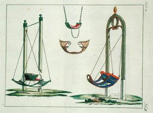 Columpios de jardín ornamentados, de 