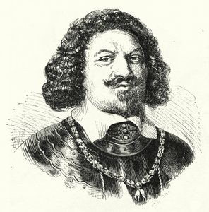 Ottavio Piccolomini, general italiano en el ejército del Sacro Imperio Romano durante la Guerra de los Treinta Años (grabado) de German School