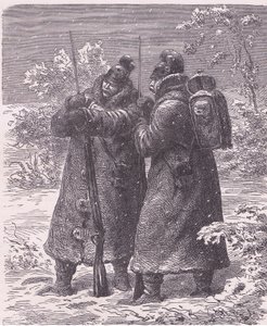 Puesto avanzado en la nieve