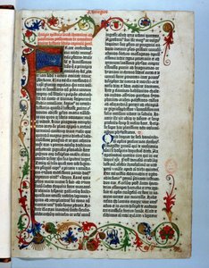 Página de la Biblia de Gutenberg, Maguncia, c.1455 de German School