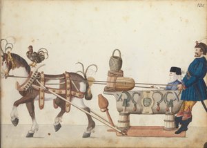 Trineo de desfile en el desfile, c.1640