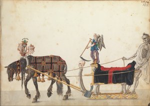 Trineo de desfile en el desfile, c.1640 de German School