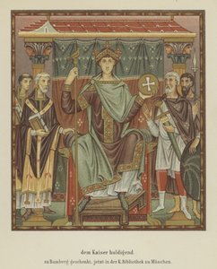 Rindiendo homenaje al Emperador del Sacro Imperio Romano Otón III de German School