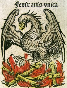 Fénix, publicado en la Crónica de Núremberg, 1493