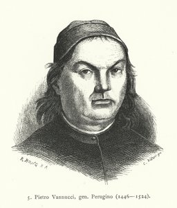 Pietro Perugino, artista del Renacimiento italiano (grabado) de German School