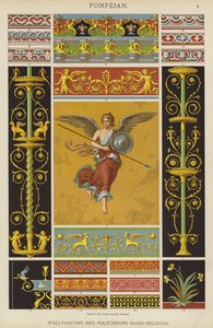 Pompeiano, Pintura Mural y Bajorrelieves Policromados