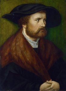 ""Retrato de un hombre"" Pintura anónima del sur de Alemania, Circa 1530 Galería Nacional de Londres de German School
