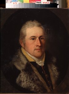 ""Retrato de Clemente de Aquisgrán"" Retrato de un notable probablemente o burgués alemán. Lleva un cuello de piel. Pintura de la escuela alemana del siglo XIX. Museo Estatal de Arte, Tula, Rusia de German School