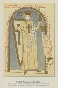 Retrato de Federico Barbarroja, Emperador del Sacro Imperio Romano, como cruzado, 1188