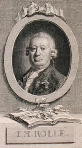 Retrato de Johann Heinrich Rolle (1716-85) grabado por Geyser