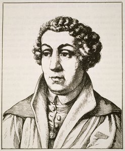 Retrato de Johann Reuchlin (1455-1522) copia de un grabado alemán del siglo XIX, ilustrado en Historia de la Magia, publicado a finales del siglo XIX de German School