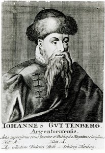 Retrato de Johannes Gutenberg de German School