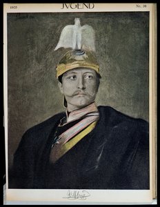 Retrato del Kaiser Guillermo II (1859-1941) de Jugend, 1905 de German School