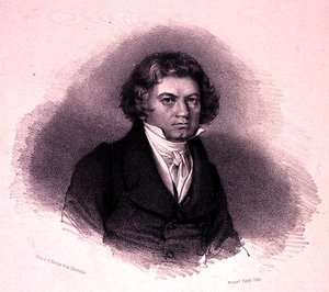 Retrato de Ludwig van Beethoven (1770-1827) grabado por Faustin Herr de German School