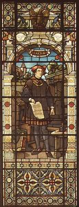 Retrato de William Caxton (c.1422-91) hecho por Mayer and Co., firma de Múnich activa en Londres, c.1880