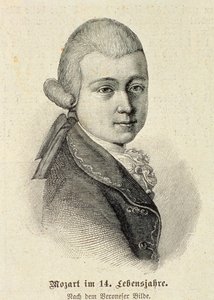 Retrato de Wolfgang Amadeus Mozart (1756-91)