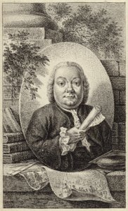 Retrato de un hombre corpulento con ropa del siglo XVIII de German School