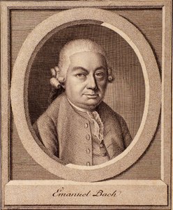 Retrato del compositor alemán Carl Philipp Emanuel Bach (1714-1788) hijo de Johan Sebastian Bach