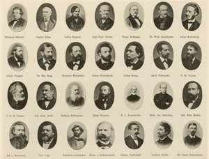 Retratos de alemanes famosos de Ritter vom Deutschen Geiste de German School