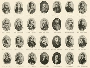 Retratos de alemanes famosos de Ritter vom Deutschen Geiste de German School