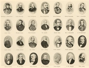 Retratos de alemanes famosos de Ritter vom Deutschen Geiste de German School