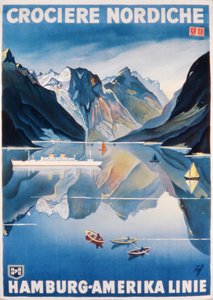 Póster publicitario de la Hamburg-Amerika Linie