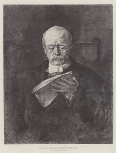 Príncipe Bismarck, ex canciller del Imperio Alemán (grabado) de German School